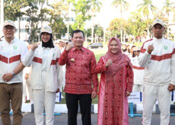 Elen Setiadi Lepas 382 Atlet PON XXI Aceh-Sumut 2024