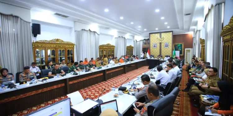 Danlanud SMH Hadiri Rakor Penanggulangan Karhutla Sumsel, Perkuat Sinergi Lintas Instansi